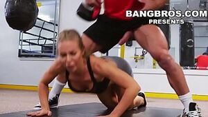 BANGBROS - Yam-sized Bosoms Babe Nicole Aniston Gets Her Twat Worked Out In The Gym